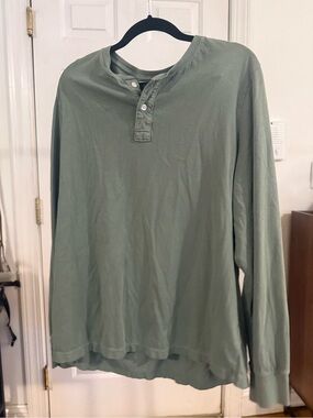 J. Crew Olive Sage Long-Sleeve Henley